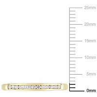 Miabella 1/8 Carat T.W. Diamond 10 K Yellow Gold Semi-Eternity Ring