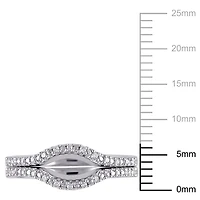 Ensemble de bague 2-pièces Miabella avec diamants 1/10 CT poids total en argent sterling