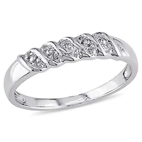 Miabella Sterling Silver Braided Design Band