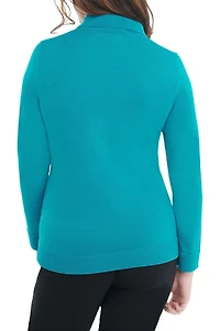 Alia Women's Long Sleeve Split Neck Sweater