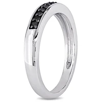 Asteria 1/10 Carat T.W. Black Diamond Sterling Silver Anniversary Band