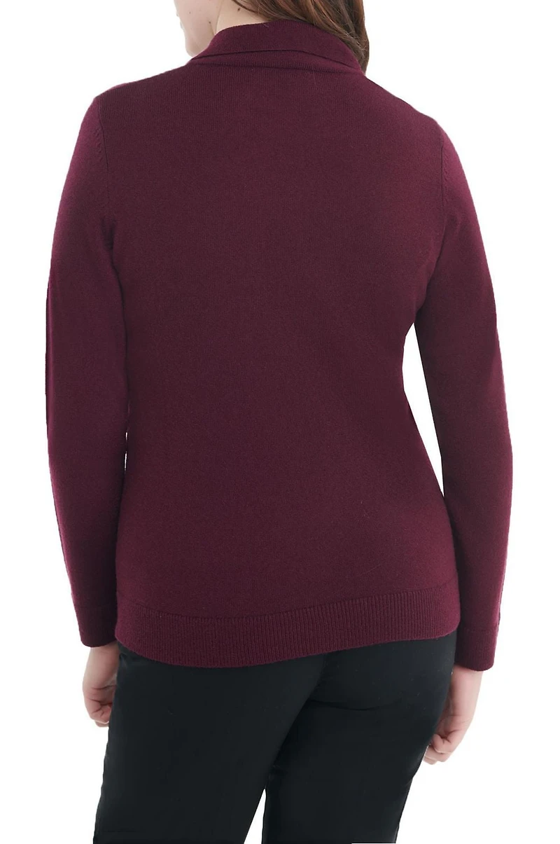 Alia Women's Long Sleeve Split Neck Sweater