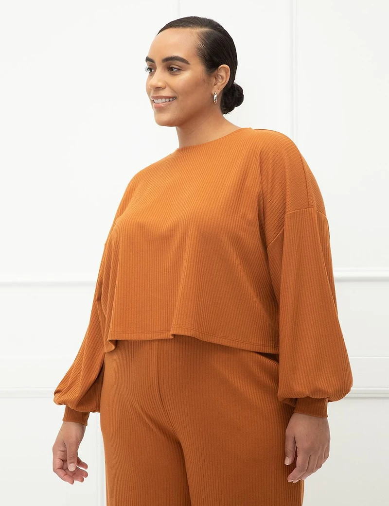 ELOQUII Elements Drop Shoulder Top