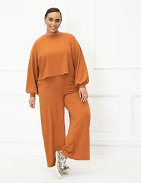 ELOQUII Elements Drop Shoulder Top