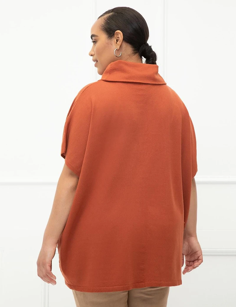 ELOQUII Elements Sweater Tunic With Turtle Neck