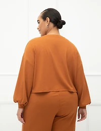 ELOQUII Elements Drop Shoulder Top