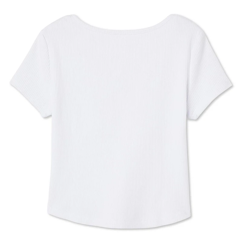 Justice Girls' Rib Square Neckline Top