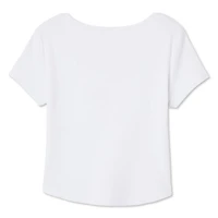 Justice Girls' Rib Square Neckline Top