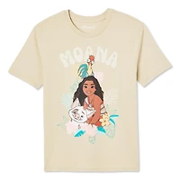 T-shirt à manches courtes Moana Disney pour femmes Tailles TP–TG