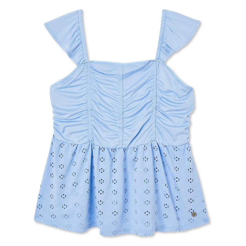 Justice Girls' Babydoll Eyelet Top