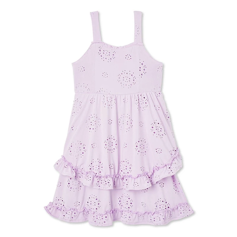 Justice Girls' Tiered Eyelet Dress