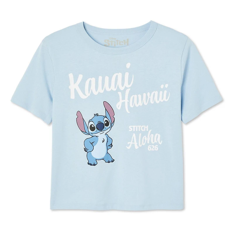 Disney Women's Stitch Cropped Tee