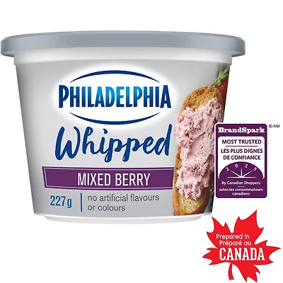 Produit Fromage à la crème Philadelphia Fouetté Mélange de baies 227g