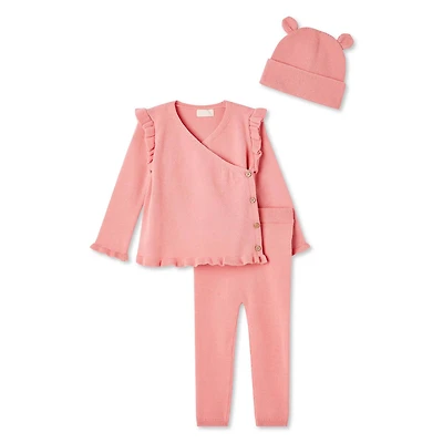Btween Baby Girls' Sweater 3-Piece Set