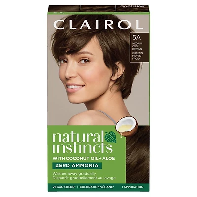 Coloration semi-permanente Natural Instincts, Avec huile de coco et aloe vera Sans ammoniaque ni parabène ajouté!
