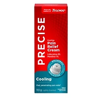Crème analgésique Précision, Effet refroidissant, des fabricants de Tylenol, 4 % de lidocaïne et 1 % de menthol, soulagement rapide et efficace de la douleur, parfum léger 113 g
