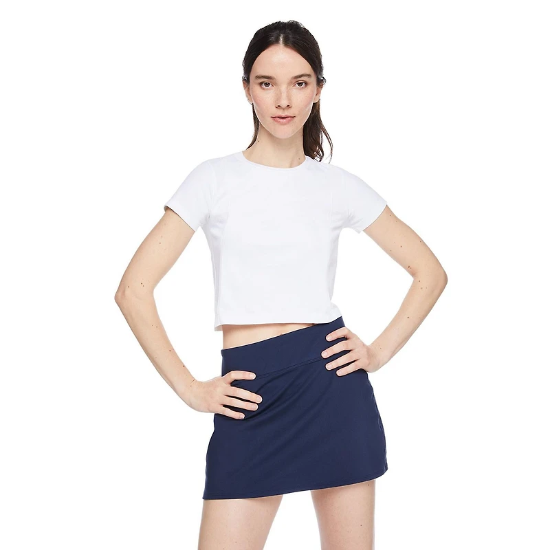 Athletic Works Women's Seamless Cropped Tee, Sizes XS-XXL