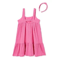 Btween Girls' Knit Eyelet Dress 2-Piece Set