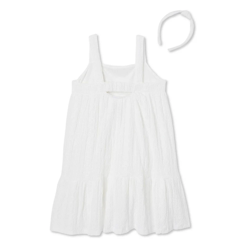 Btween Girls' Knit Eyelet Dress 2-Piece Set