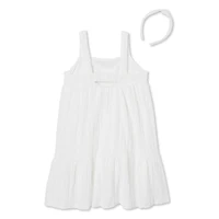 Btween Girls' Knit Eyelet Dress 2-Piece Set