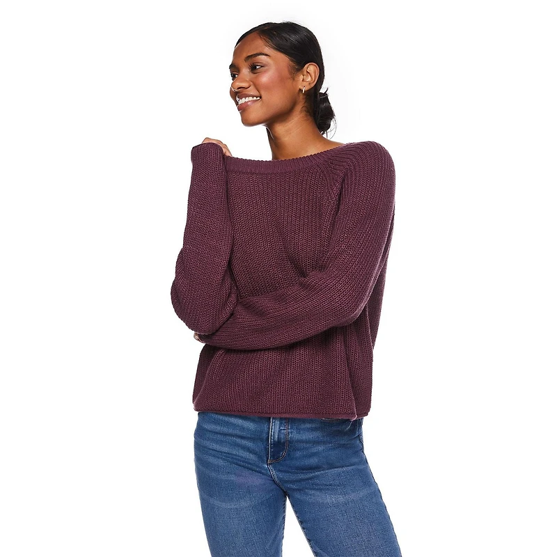 George Women's Raglan Sweater, Sizes XS-XXL