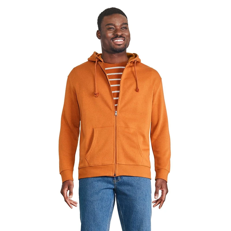 Haut à capuchon zippé sur la longueur George pour hommes Tailles P-2XL