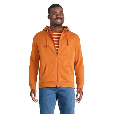 Haut à capuchon zippé sur la longueur George pour hommes Tailles P-2XL