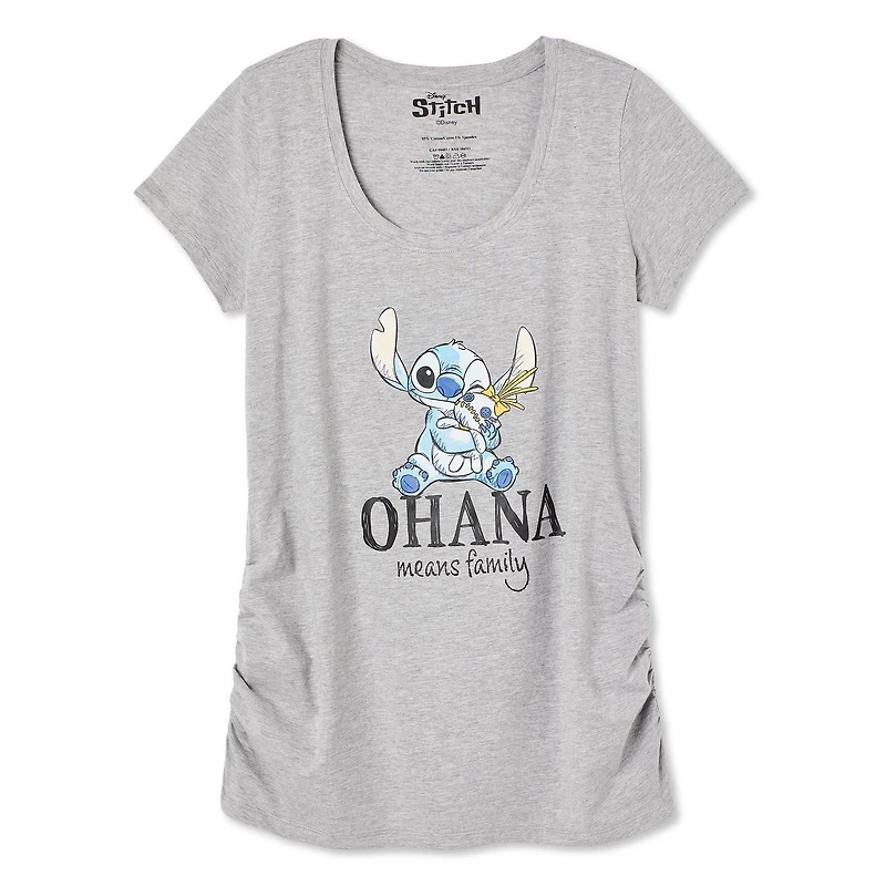 Disney Women's Maternity Stitch Ruched Tee