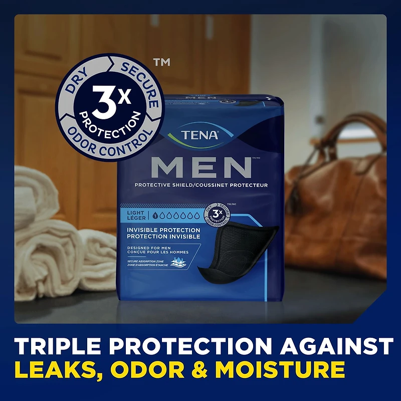 TENA Men's Light Shield, 58 Count