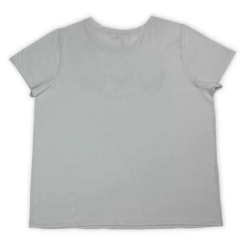 Pink closet-Tee-shirt à manches courtes taille plus pour femme
