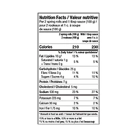 SUMM! Thai Basil Chicken Spring Rolls, 6 pieces spring rolls with 1 package of sauce, 350g