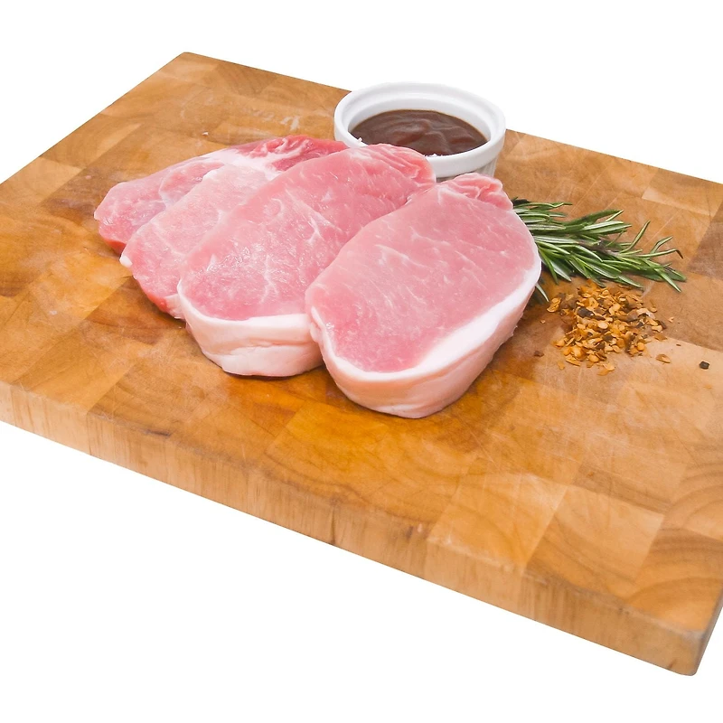 Greenfield Pork Loin Boneless Chops, Raised Without Antibiotics, 4 chops, 0.30 - 0.60 KG