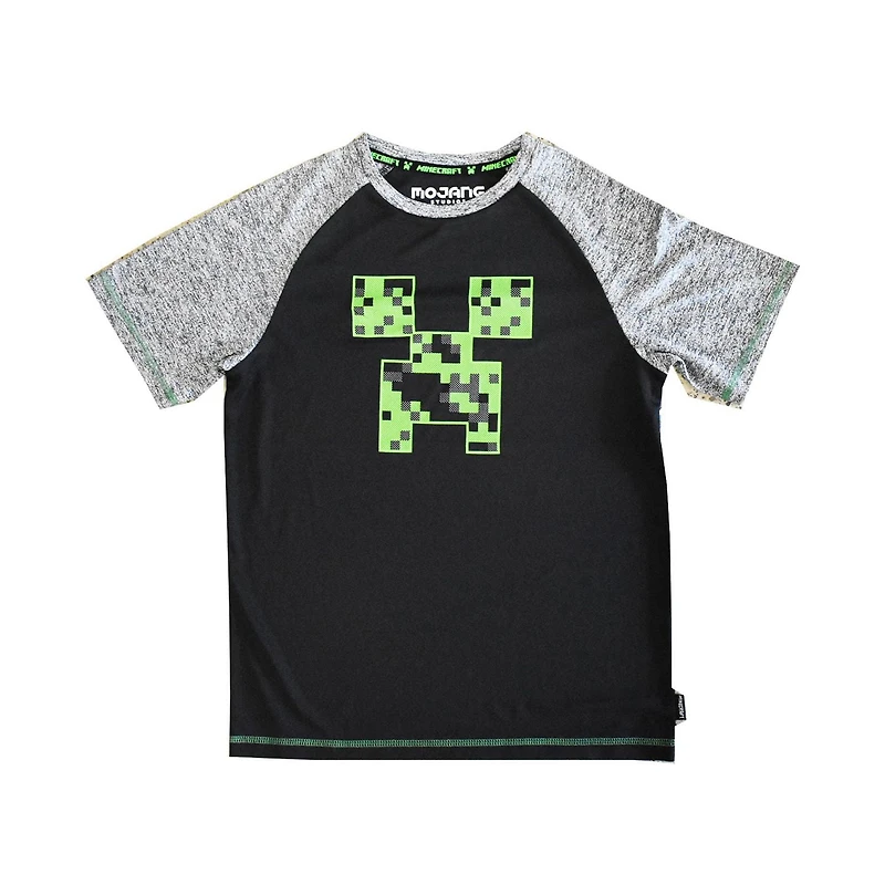 T-shirt Minecraft Creeper Pixel Fill pour garçon