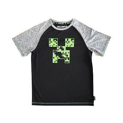 T-shirt Minecraft Creeper Pixel Fill pour garçon