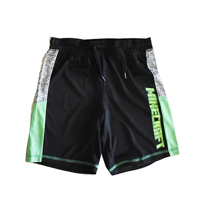 Boys Minecraft Logo Pixel Fill Shorts