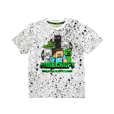 Boys Minecraft Steve Adventure Group T-Shirt