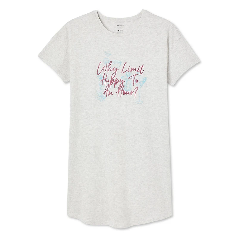 George Women's Plus Crew Neckline Nightshirt