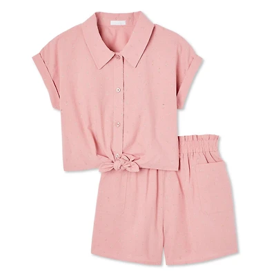 Btween Girls' Short 2-Piece Set