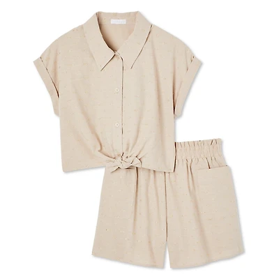 Btween Girls' Short 2-Piece Set