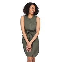 Iyla Women's Button Front Sleeveless Dress