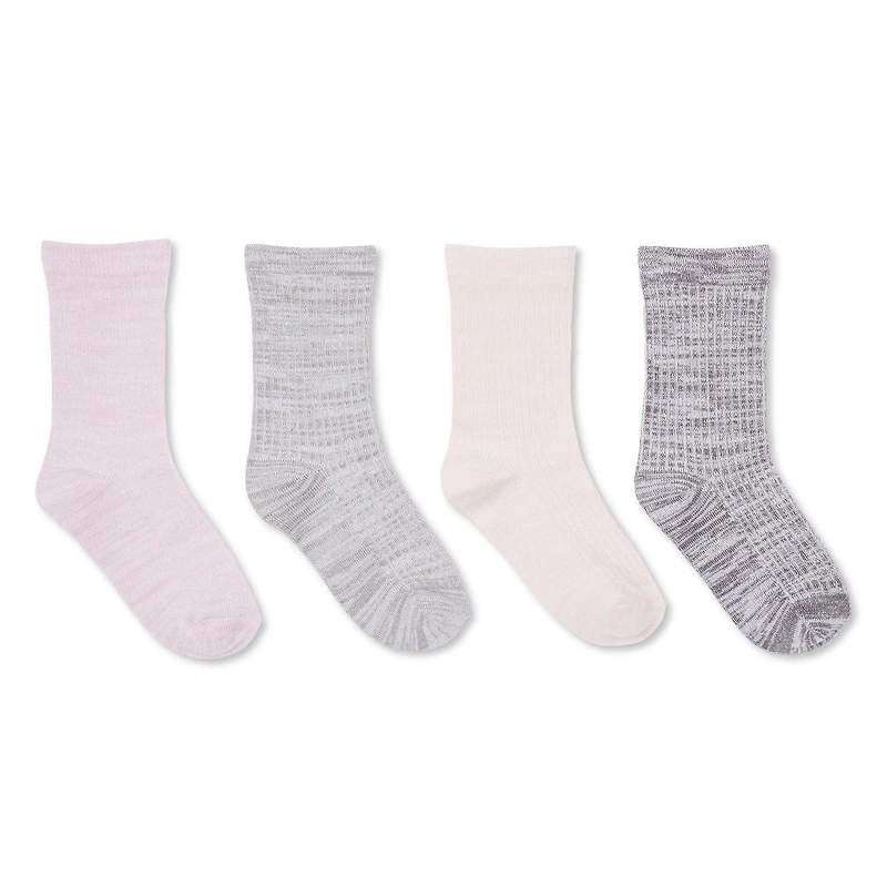 Lot de 4 paires mi-chaussettes George pour filles Tailles 10/13-13/4