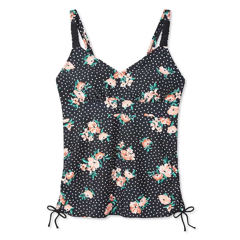 George Plus Women's Ruched Side Tankini Top