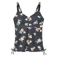 George Plus Women's Ruched Side Tankini Top