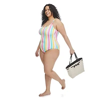 Maillot de bain 1 pièce avec encolure dégagée George Plus pour femmes