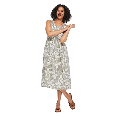 Robe sans manches à smocks Iyla pour femmes