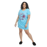 Chemise de nuit à encolure en V George Plus pour femmes