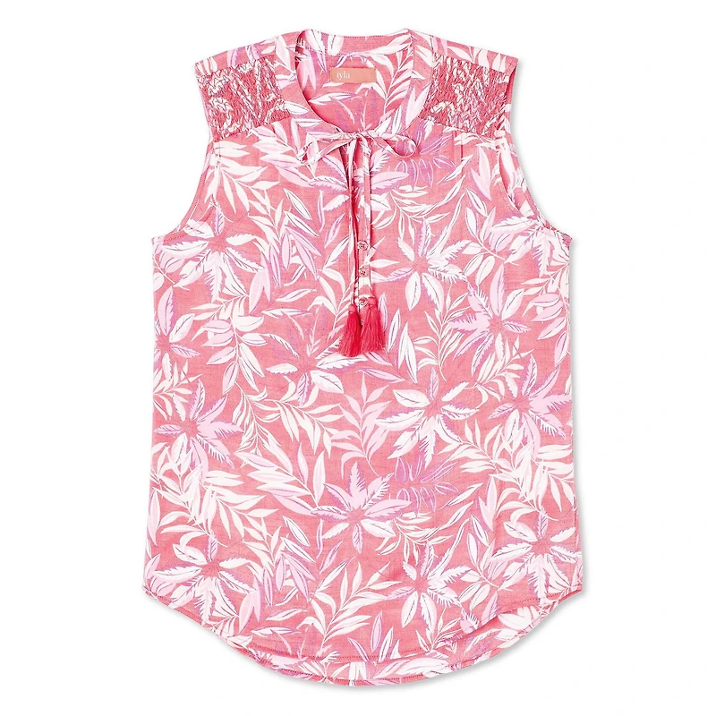 Iyla Women's Sleeveless Peasant Top