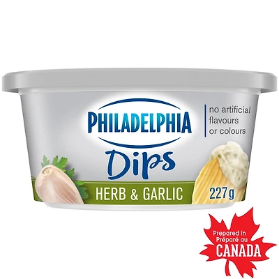 Trempette Philadelphia Herbes et ail 227g