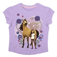 Spirit Riding T-shirt à manches courtes pour fille en bas âge