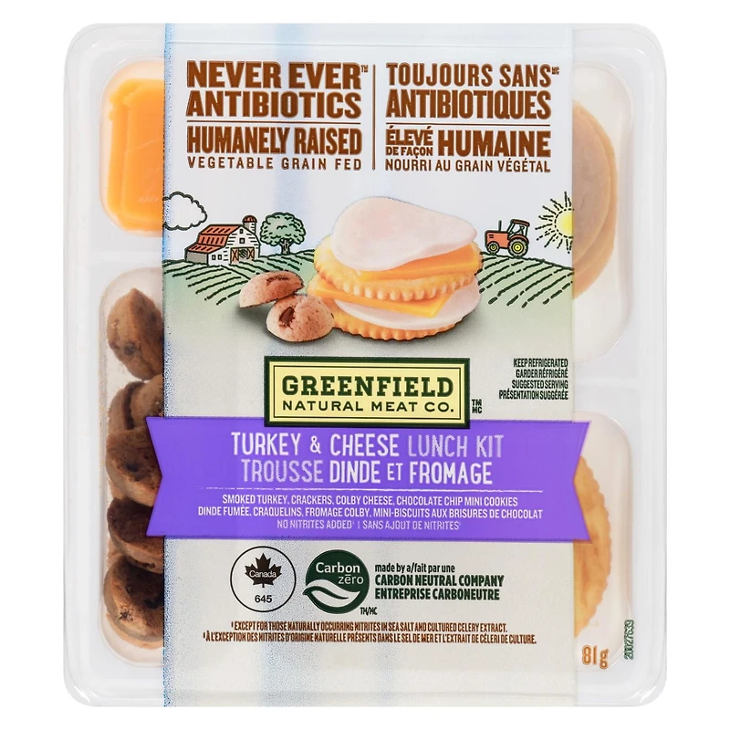 Trousse-collation fromage et dinde naturelle Greenfield Natural Meat Co 81 g